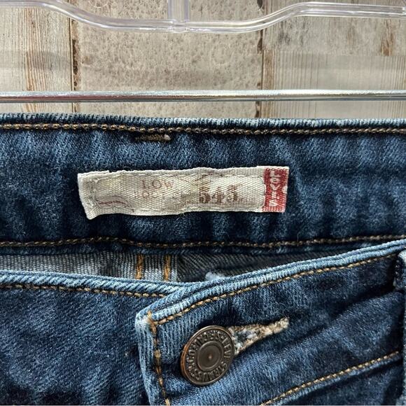 Vintage Y2K Levi's 545 Low Rise Boot Cut Jeans dark Blue wash, 10 medium - Picture 2 of 8